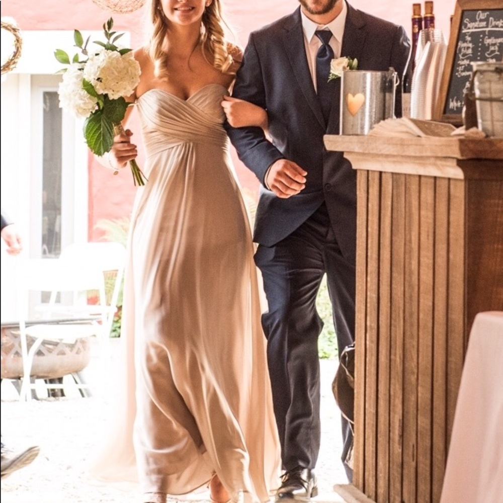 Allure 1221 Bridesmaid dress, size 2; Cappacino
